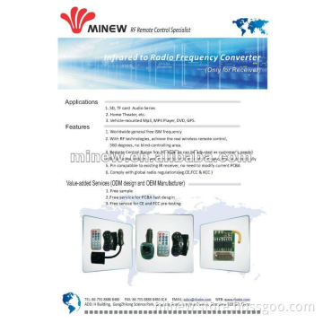 RF Remote Control System for Infrared Solution